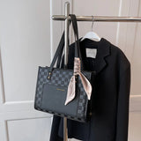 Large Capacity One Shoulder Handbag Stitch Contrast Tote Bag