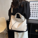 Women's Leather Commuter Messenger Bag Large Capacity Handbag