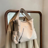 Women's Leather Commuter Messenger Bag Large Capacity Handbag