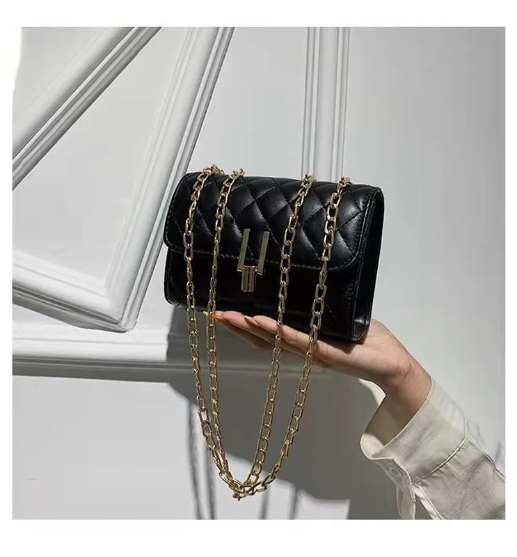 Women's Retro One Shoulder Square Bag, PU Leather Messenger Bag