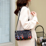 Women's Flower Cloth Bag One-shoulder Large-capacity Backpack