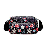 Women's Flower Cloth Bag One-shoulder Large-capacity Backpack