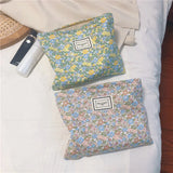 Women's Plaid Print Cosmetic Bag Large Capacity Make Up Storage Beauty Cases