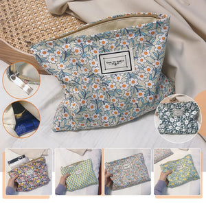 Women's Plaid Print Cosmetic Bag Large Capacity Make Up Storage Beauty Cases