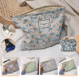 Women's Plaid Print Cosmetic Bag Large Capacity Make Up Storage Beauty Cases