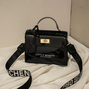 Solid Printing Leather Shoulder Bag for Women Small Diagonal Crossbody