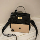 Solid Printing Leather Shoulder Bag for Women Small Diagonal Crossbody
