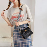 Solid Printing Leather Shoulder Bag for Women Small Diagonal Crossbody