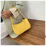 Women's Solid Retro Zipper Small Square Bag, Pu Top Handle Si