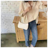 Women's Solid Retro Zipper Small Square Bag, Pu Top Handle Si
