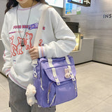 Women's Nylon Backpack Handbag School Bag Teen Girls Shoulder Bag