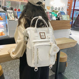 Women's Nylon Backpack Girls Laptop Backpack School Bag