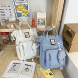 Women's Nylon Backpack Girls Laptop Backpack School Bag