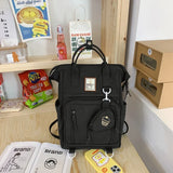 Women's Nylon Backpack Girls Laptop Backpack School Bag