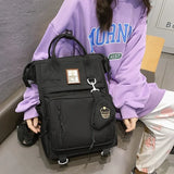 Women's Nylon Backpack Girls Laptop Backpack School Bag