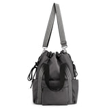 Women's Nylon Multi-function Drawstring Backpack