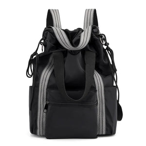 Women's Nylon Multi-function Drawstring Backpack