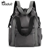 Women's Nylon Multi-function Drawstring Backpack