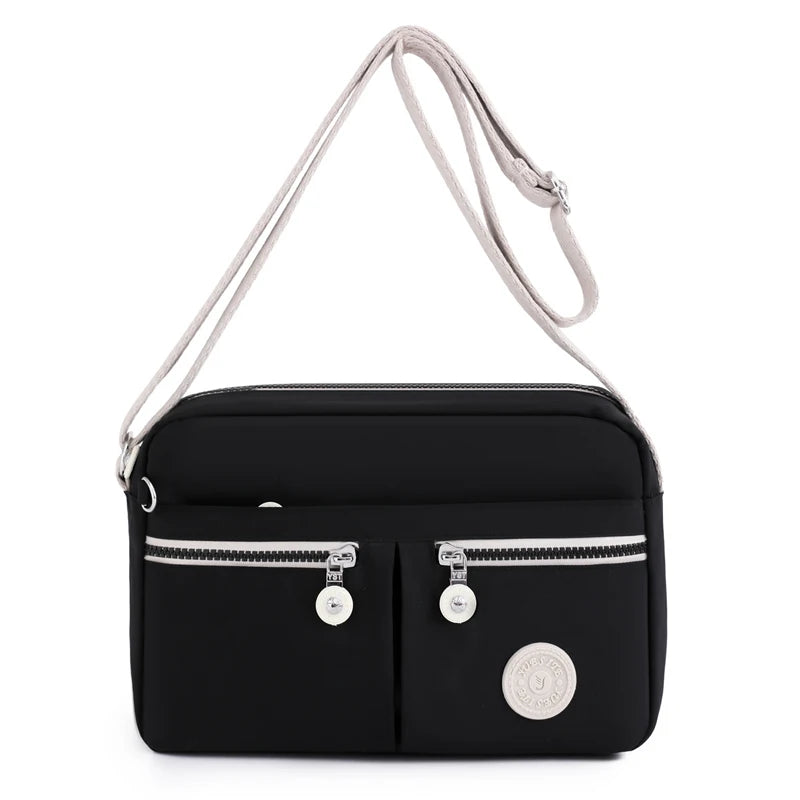 Women's Nylon Shoulder Bag Waterproof Crossbody Bag Large Capacity