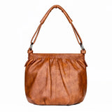 Women's Oil Wax Leather Handbag Tote Bag Wine