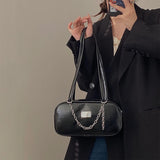 Women's Oil Wax Leather Chain Bag Commuter Shoulder Bag