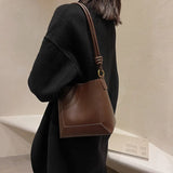 Women's One Shoulder Bag PU Leather Large-capacity Casual European Style Retro