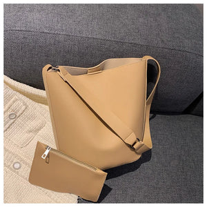 Women's One Shoulder Bags PU Leater Composite Bag Bucket Bag
