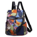 Printed Anti-Theft Women's Backpack Outdoor Travel 30X12X32CM