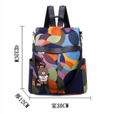 Printed Anti-Theft Women's Backpack Outdoor Travel 30X12X32CM