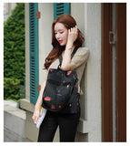 Printed Anti-Theft Women's Backpack Outdoor Travel 30X12X32CM