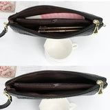 Women's Diamond Lattice Crossbody Bag with Adjustable Shoulder Strap