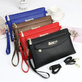 Women's Diamond Lattice Crossbody Bag with Adjustable Shoulder Strap