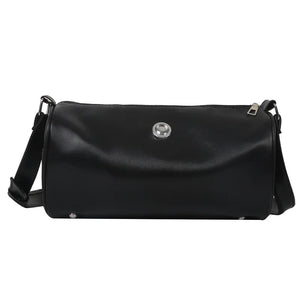 Women's PU Cylinder Casual Bucket Crossbody Bag