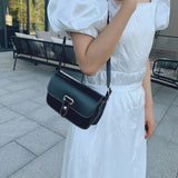 Women's PU Solid Small Square Retro Shoulder Bag Mini Phone Purse