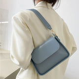 Women's PU Leather Armpit Shoulder Bag Solid Handbag