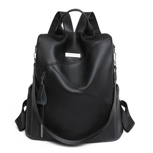 Women's PU Leather Backpack Lady Multifunctional Travel Bag
