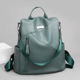 Women's PU Leather Backpack Lady Multifunctional Travel Bag
