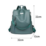 Women's PU Leather Backpack Lady Multifunctional Travel Bag