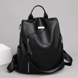 Women's PU Leather Backpack Lady Multifunctional Travel Bag