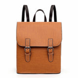 Women's PU Leather Backpack School Travel Rucksack Laptop Satchel