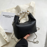 Women's Beads Shoulder Bag Short Handle Sweet Totes Handbag Chain Crossbody