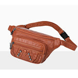 Women's PU Leather Crossbody Bag Chest Bags Travel Waist Phone Pouch