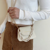 Women's PU Leather Messenger Bag Small One Shoulder Bag