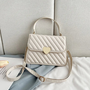 Women's PU Leather Shoulder Bag Flap Square Messenger Tote and Wallet Satchel