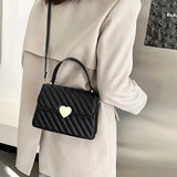 Women's PU Leather Shoulder Bag Flap Square Messenger Tote and Wallet Satchel