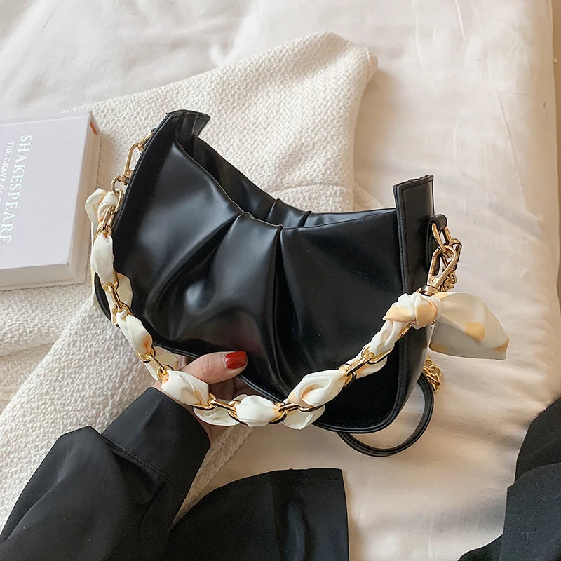 Women's PU Leather Shoulder Bags Chain Handbags