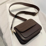 Women's Crocodile Pattern Flap Bag Small Square Wallet