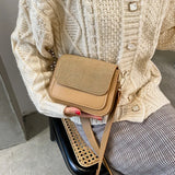 Women's Crocodile Pattern Flap Bag Small Square Wallet