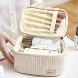 Women's PU Makeup Bag Travel Organizer Cosmetic Vanity Cases Beautician