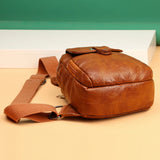 Women's PU Messenger Bags Large Capacity Soft Leather Sling Chest Bag